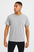 Grey Solid Crew Neck T-shirt