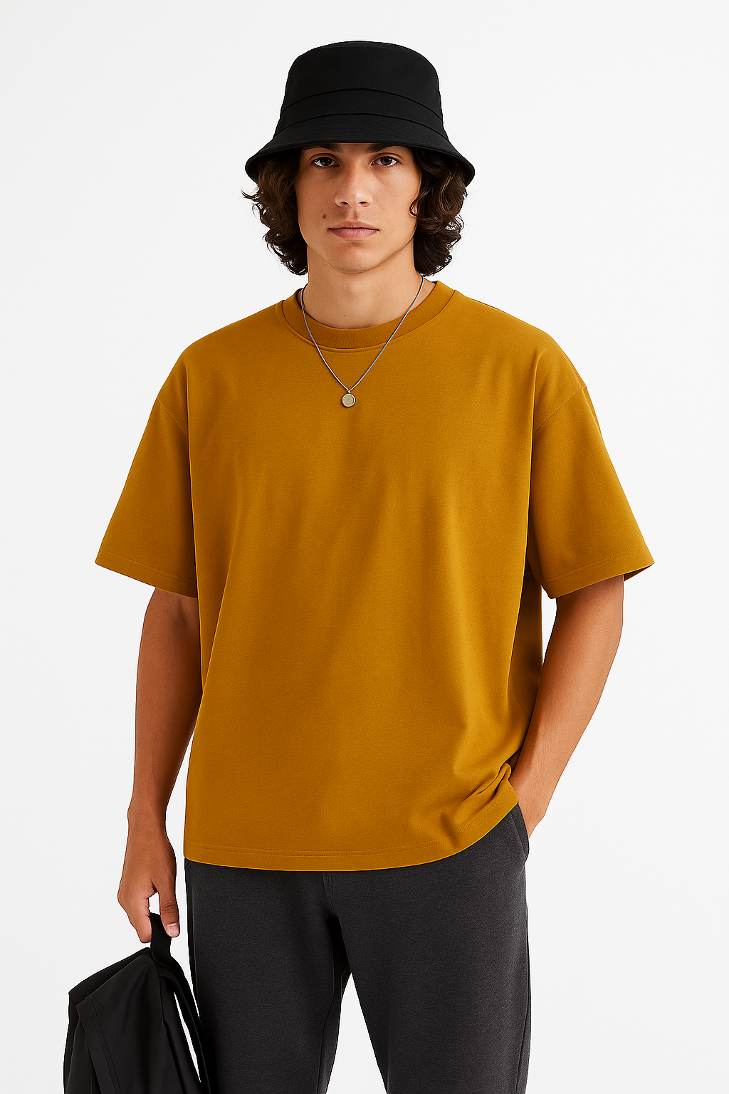 MUSTARD OVERSIZED BASIC TSHIRT