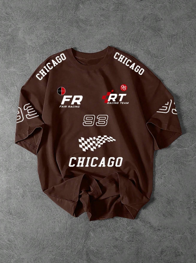 Chicago Racing Brown Oversized T-shirt