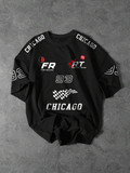 Chicago Racing Black Oversized T-shirt