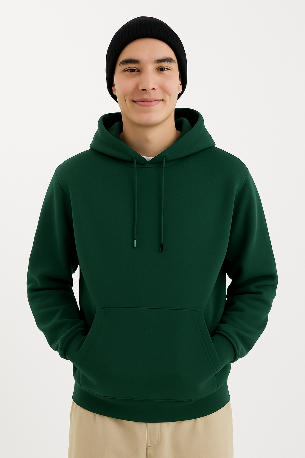 GREEN BASIC HOODIE