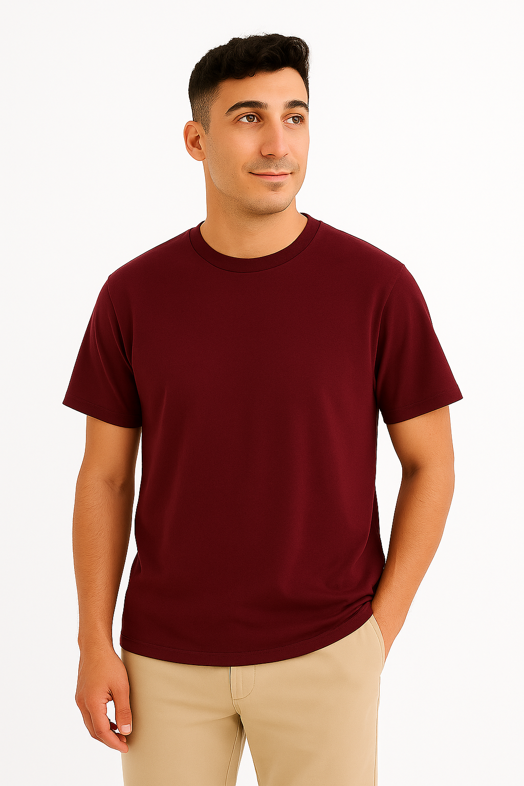MAROON BASIC TSHIRT