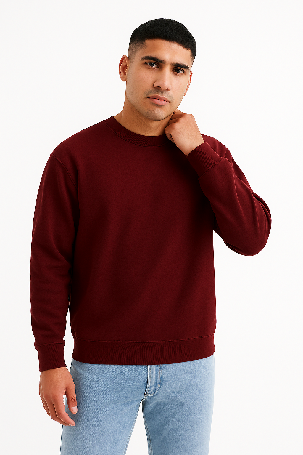MAROON BASIC SWEATSHIRT
